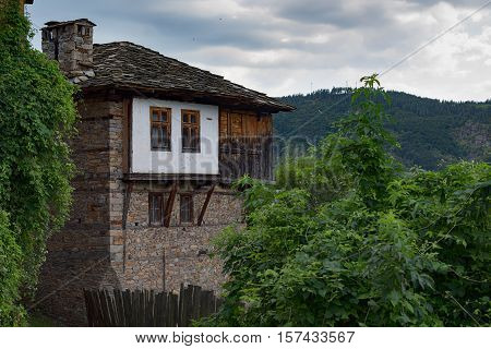 Summer time along the streets of the village of Kovachevitsa, Bulgaria