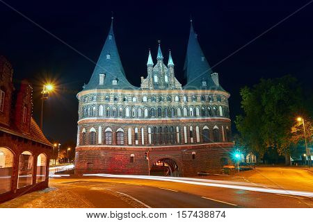 Holsten Gate Of Lubeck In Germany,  City Gate