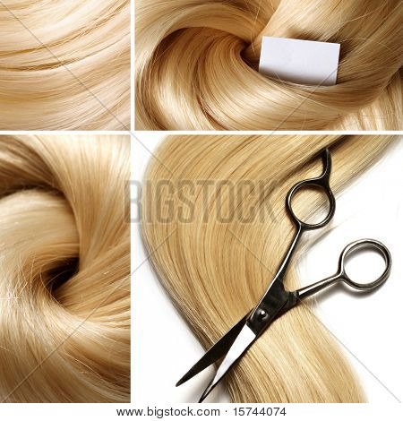 lange blonde hår collage