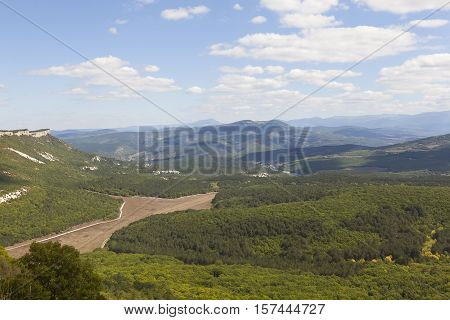 Mountain Crimea, near the cave city Mangup-Calais