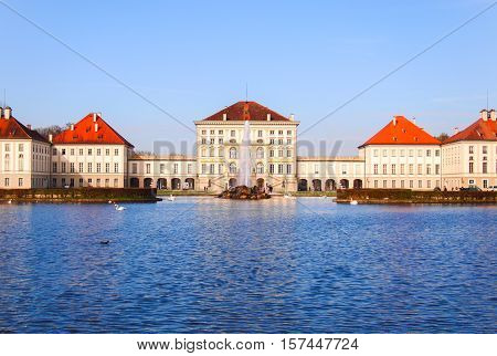 Nymphenburg Palace (Schloss Nymphenburg), Germany on sunny day