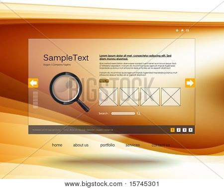 Šablona návrhu vektorové webové stránky