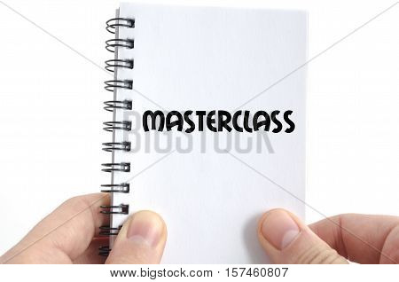 Masterclass text concept isolated over white background