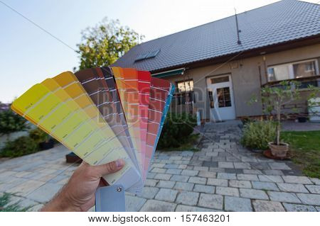 Choosing A New Color Of The Facade.