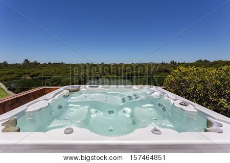 A luxury  outdoor on the roof. Close-up.