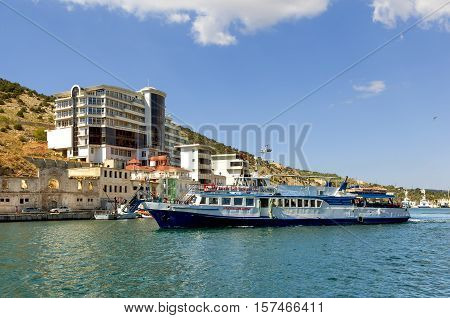 BALAKLAVA, CRIMEA - SEPTEMBER 2, 2016: Photo of Balaklava bay.