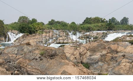 Li Phi Waterfalls, Don Khone Island, Laos, Asia