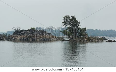 Landscape of Don Khone Island, Laos, Asia