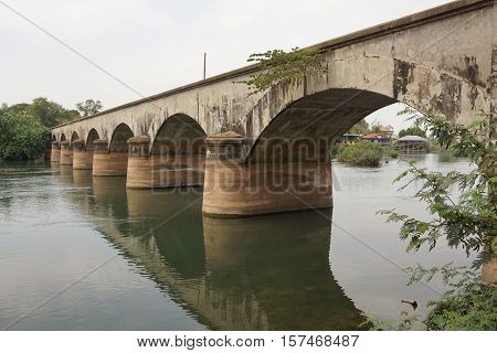 Bridge of Ban Khone on Don Khone Island, crossing the Mekong river, Laos, Asia