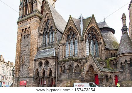 Edinburgh, Scotland, UK-circa July 2016:Barclay Viewforth Church of Scotland in the Bruntsfield PL