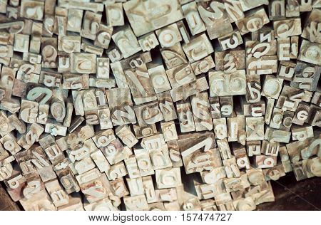 Alphabet letters and keystrokes - ABC sets with most common keystrokes of classical typewriter