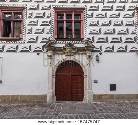 KRAKOW POLAND - 15TH OCTOBER 2016: The outside of buildings along streets in Krakow during the morning.