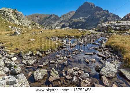 Amazing Landscape of Orlovets peak from Elenski lakes, Rila Mountain, Bulgaria