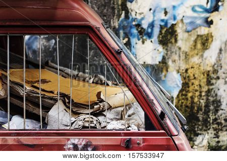 Demolition Junkyard Wasteland Trash Rusty Abstract Concept