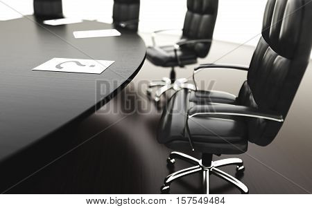 boardroom, meeting room and conference table and chairs. Business concept. Isolate 3d rendering