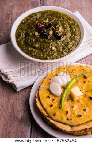 makki di roti and sarson ka saag, famous north indian food