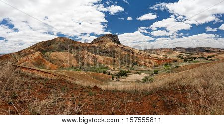 Traditional Madagascar Hill Landscape