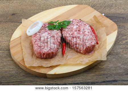 Raw Burget Cutlet