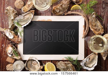crustacean and blacboard