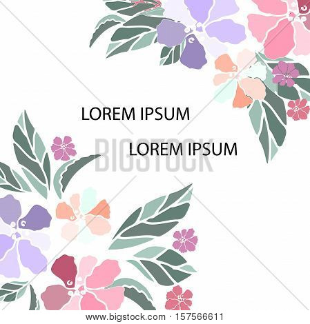vector frame with flowers, which can be used in invitations, postcards and flyers