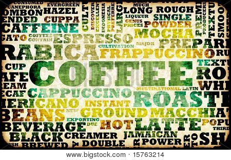 Scelte di Menu caffè come sfondo creativo