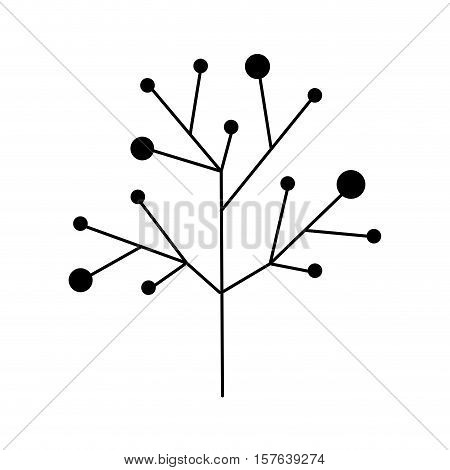 ramifications tree with stem and branches vector illustration