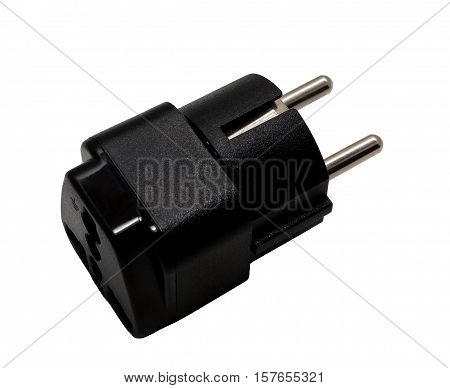 Pins electrical adapters isolated on white background