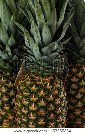 Close up of pineapple at the farmers market
