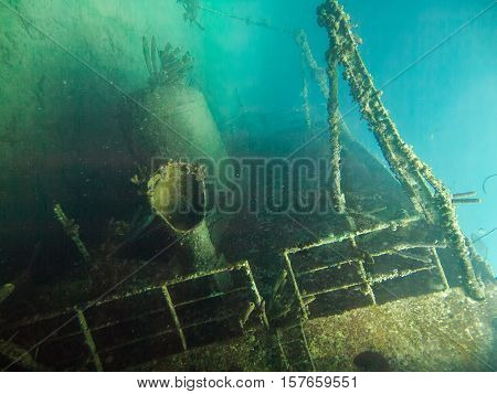 The Hilma Hooker Shipwreck in Bonaire, Caribbean