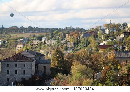 Old City Kamenetz-Podolsk Ukraine a clear sunny day