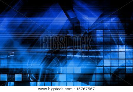 Tecnologia virtuale con flusso di rete dati Art