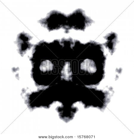 Rorschach Test karty zmaza atrament