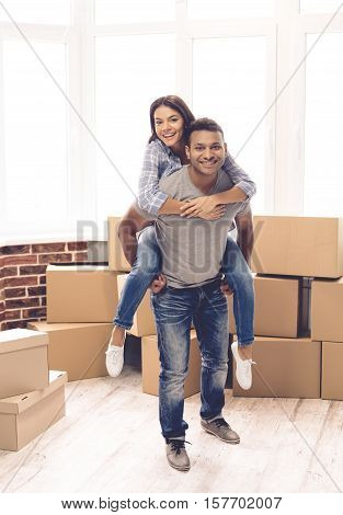 Young Couple Moving