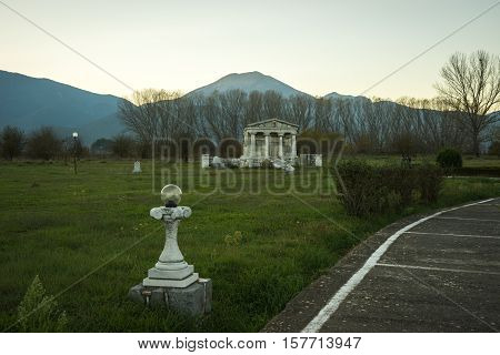 Temple Of Poseidon At Ancient Mantineia, Arcadia, Peloponnese, Greece