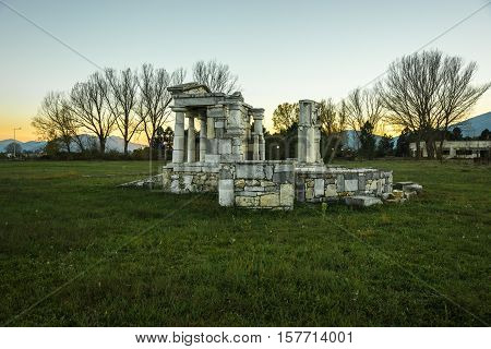 Temple Of Poseidon At Ancient Mantineia, Arcadia, Peloponnese, Greece