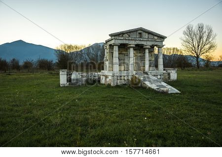 Temple Of Poseidon At Ancient Mantineia, Arcadia, Peloponnese, Greece