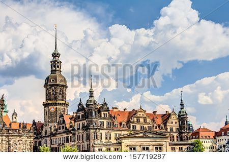 Dresden Castle In The Historic City Center