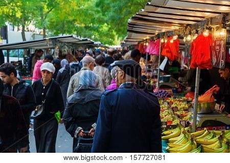 Street Market In Belleville, Paris, France