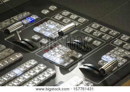 Professional Video Production Switcher of Television Broadcast Studio
