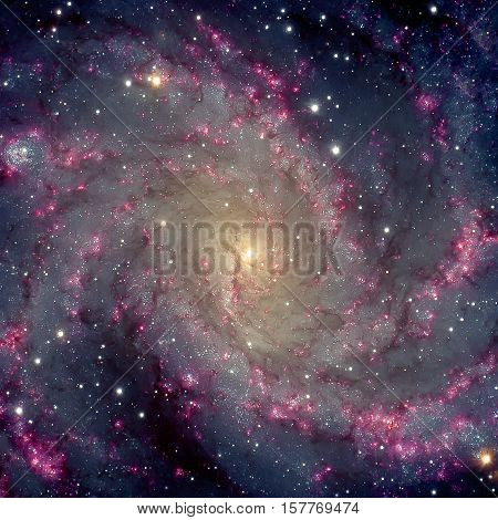 Fireworks Galaxy. Spiral Galaxy In The Constellations Cepheus And Cygnus.