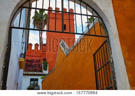 Seville Juderia barrio in Andalusia Sevilla of Spain