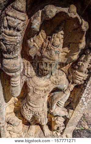 Ancient ruins Sri Lanka.Polonnaruwa temple.Medieval capital of Ceylon.