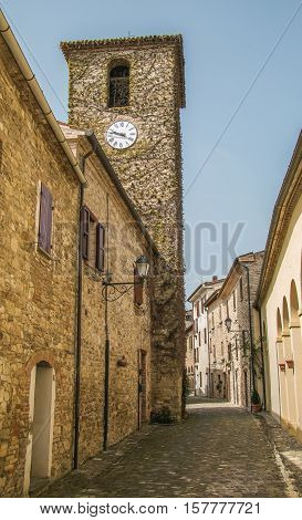 The old tower of Frontino village (Pesaro - Urbino), Italy