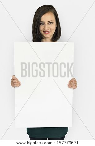 Woman Cheerful Studio Portrait Concept
