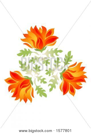 Modello di bel fiore 