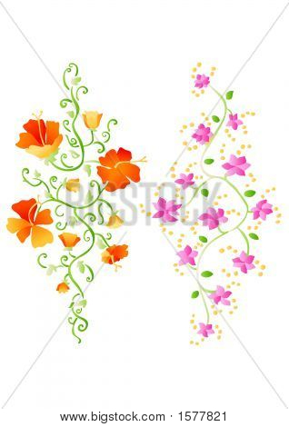 Motivo floreale Vector Art