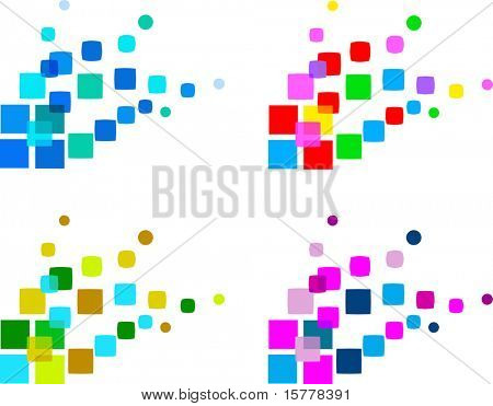 geometrische Design-Elementen und Symbole, die mit blend