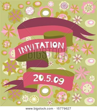 Retro invitation kort baggrund
