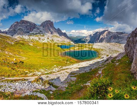 Lakes Del Piani, In National Park Tre Cime Di Lavaredo