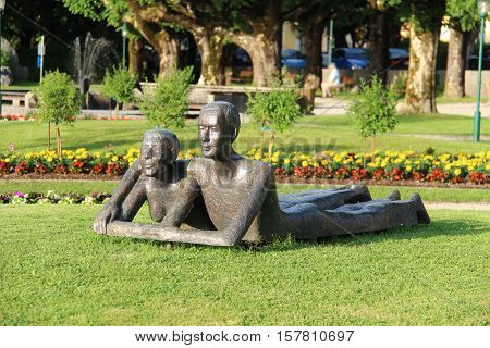 Sculpture in the Austrian town of Strobl